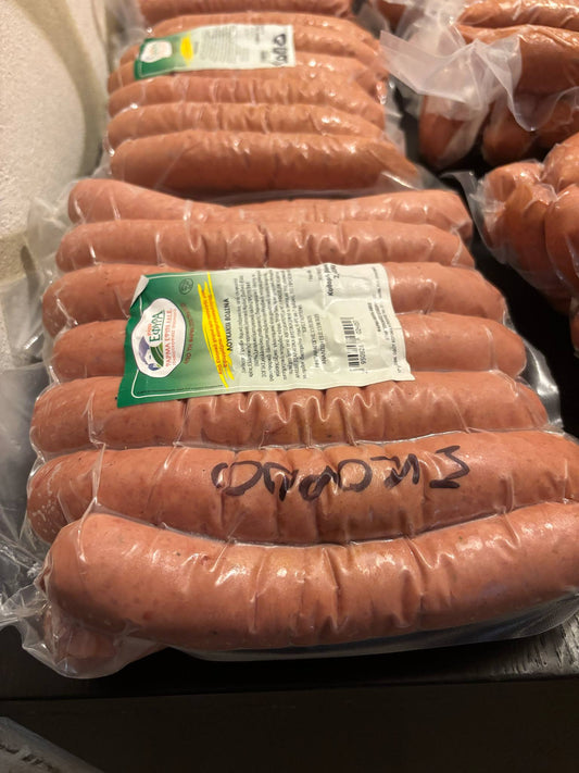 🧄 Sausages with Garlic. Price: £10.00/kg